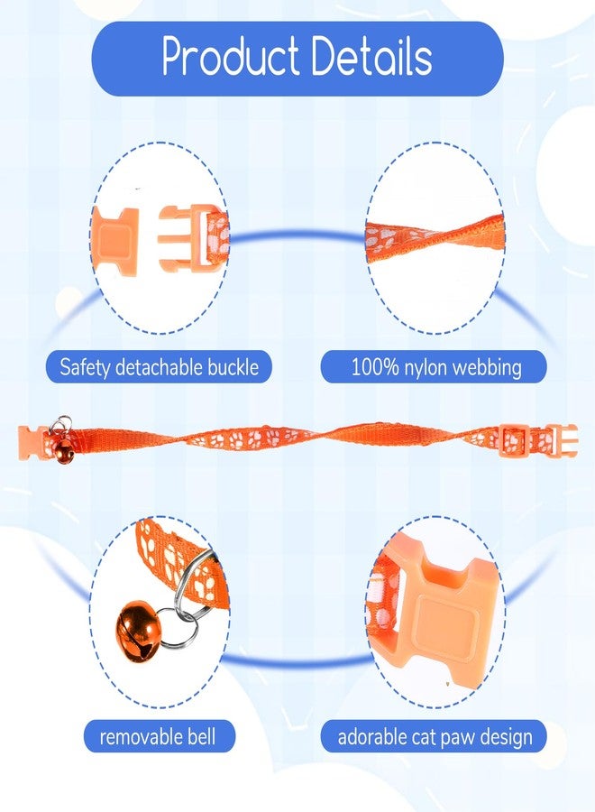 Zelphvt Breakaway Cat Collars with Bells, 16 PCS Breakaway Cat Collars Reflective Safety Kitten Collar Adjustable for Cats Small Dogs, Mixed Colors - Image 3